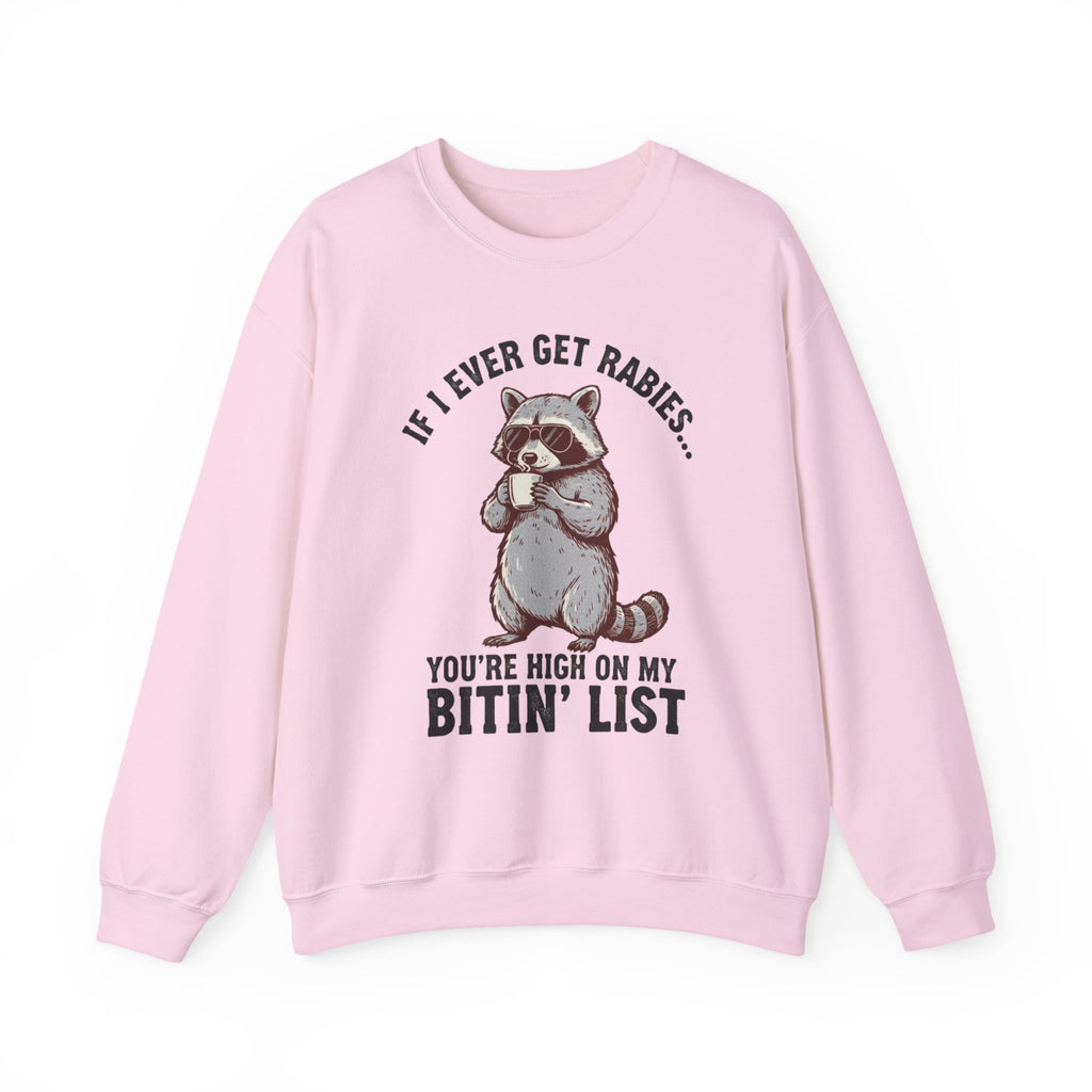 Raccoon 'Bite'n List' Crewneck Sweatshirt