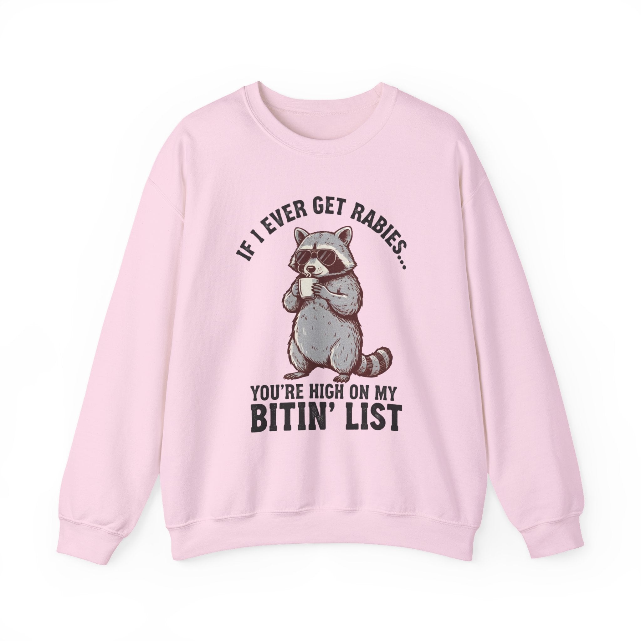 Raccoon 'Bite'n List' Crewneck Sweatshirt