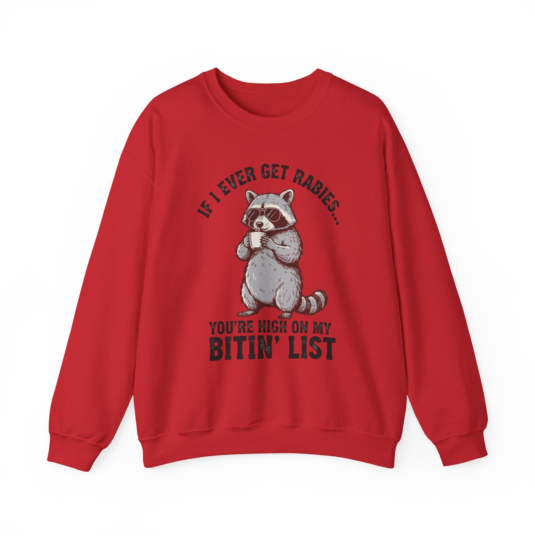Raccoon 'Bite'n List' Crewneck Sweatshirt