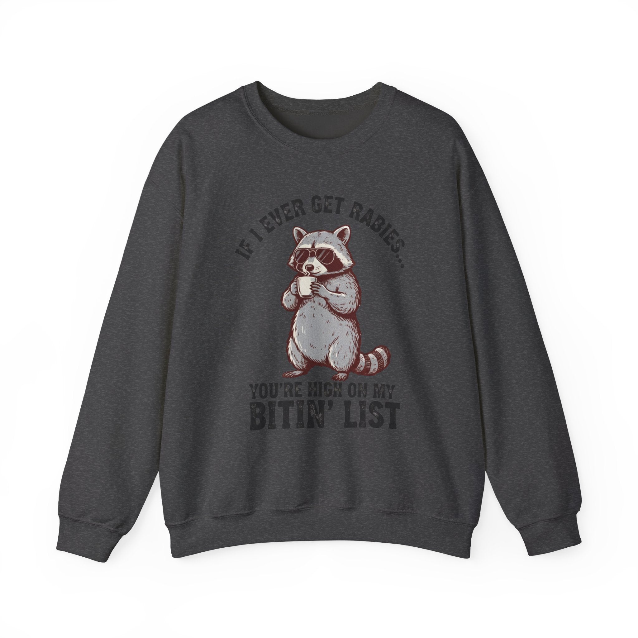 Raccoon 'Bite'n List' Crewneck Sweatshirt